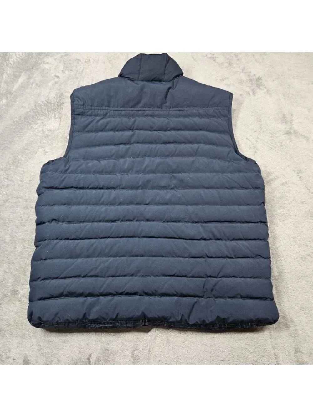 J Crew Vest Mens Large Navy Blue Down Full Zip Preppy Outerwear Puffer